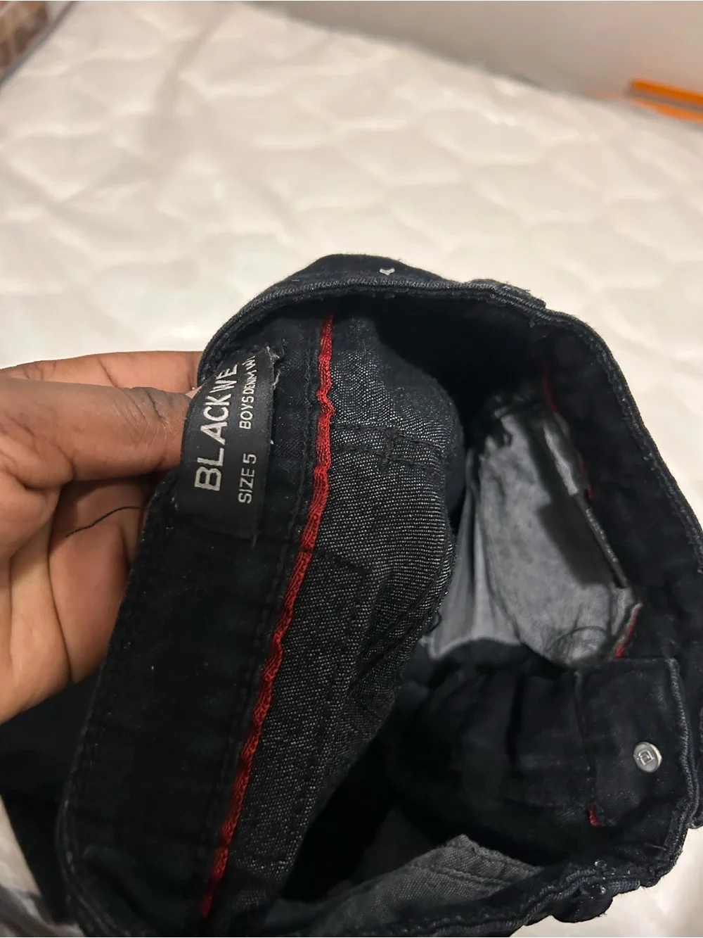 Kids Black Straight-Leg Jeans
